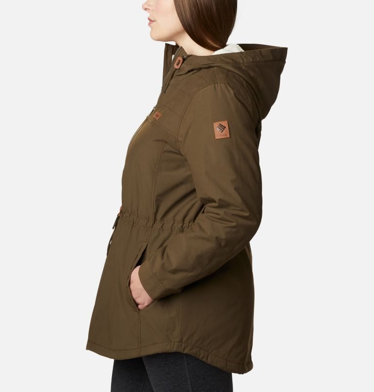 Women's Columbia Chatfield Hill Jackets Dark Brown | Plus Size CA-QLC58